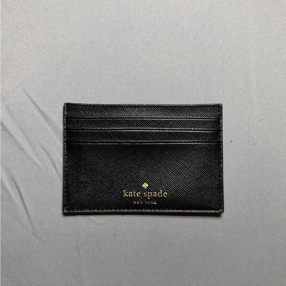 Kate Spade Black Glitter Card Holder